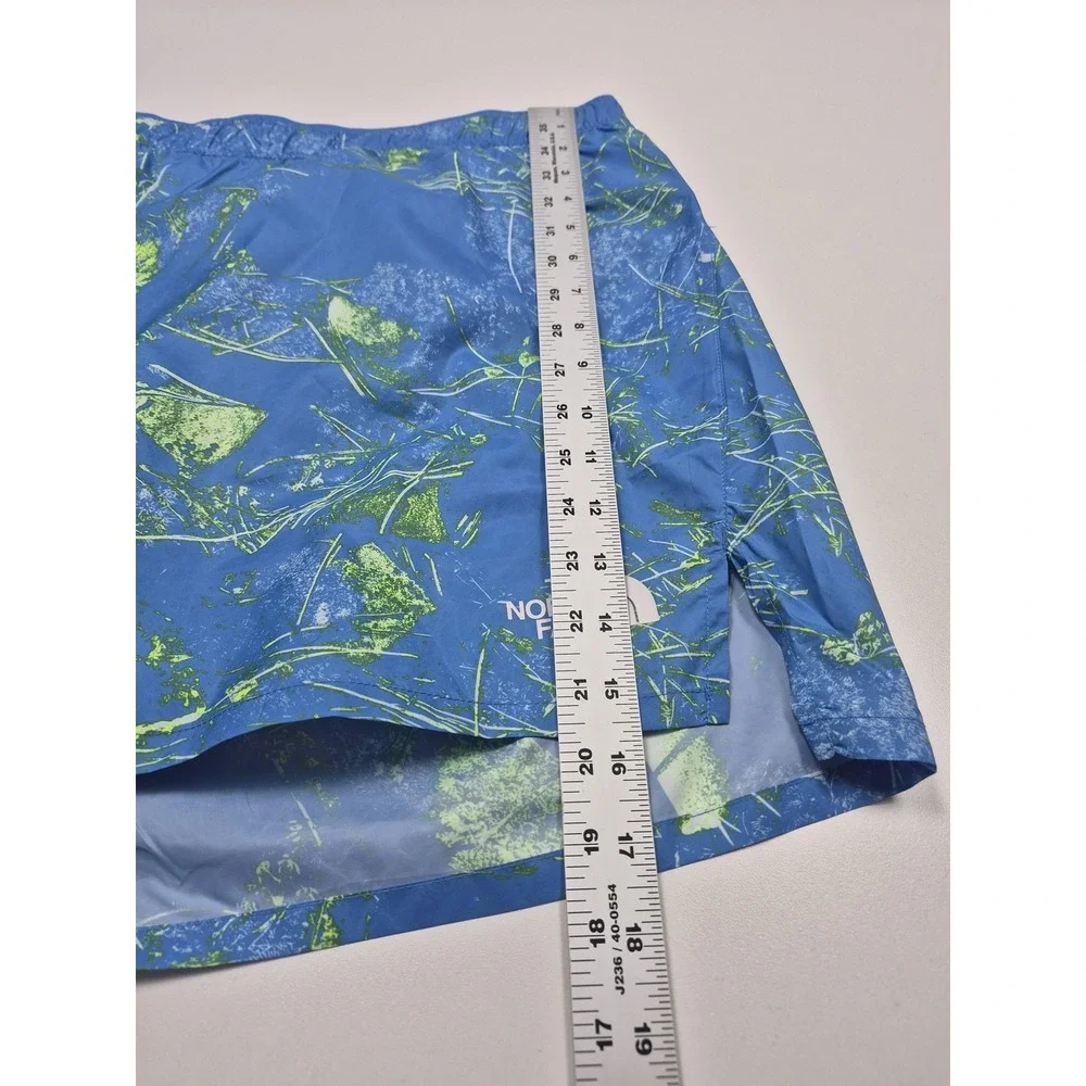 The North Face Limitless Run Shorts Mens 2XL Blue Abstract Print Lined Quick Dry